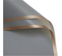 Papel de regalo 5pcs/pack Golden Border Rose Flower Wrapping Paper Style Half Transparent Packing Florist Bouquet Material Papel regalo cumpleaños(Brown)