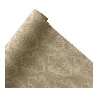 Papel de regalo 60cmX6Yards Classical Textured Elegant Paper Flower Bouquet Art Wrapping Papers Shop Floral Colorful Packaging Cover Papel regalo cumpleaños(Light yellow)