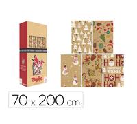 Papel De Regalo Basika Kraft Navidad Rollo Ancho 70 Cm Longitud 2 M Diseños Surtidos Gramaje 50 Gr