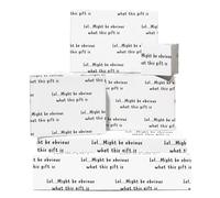 Papel de regalo blanco - Ecológico - 6 hojas de papel de regalo de cumpleaños divertido - MIGHT BE OBVIOUS GIFT - Para hombres y mujeres - Viene con pegatinas - Por Central 23