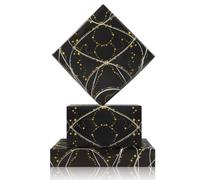 Papel de regalo con patrón Mobius de ensueño y elegante, diseño de galaxia del universo, círculos infinitos y líneas, 4 hojas de papel artístico novedoso para vacaciones, cumpleaños, fiesta de bebé