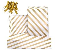 Papel De Regalo Cumpleaños 85 * 60cm 4 Hojas 4 Cuerda De Mariposa Azul,4 Tarjeta Felicitation,4 Etiquetas para Niña,Niño,Mujeres,Hombres, Mamá, Papá