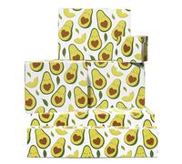 Papel de regalo de aguacate, dibujos animados, comida, 6 hojas para familia y amigos, cumpleaños, con pegatinas de Central 23