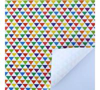 Papel de regalo de color arcoíris, 5 hojas, 50 x 70 cm, patrón geométrico colorido, papel de manualidades vibrante para Navidad, cumpleaños, fiestas de vacaciones (amarillo)