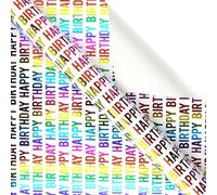 Papel de regalo de cumpleaños multiusos de materiales resistentes, rollos de lunares con colores vibrantes para adornos y festivales