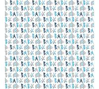 Papel de regalo de elefante floral azul (30 pulgadas x 5 pies), 1 unidad, perfecto para baby showers, cumpleaños y ocasiones especiales