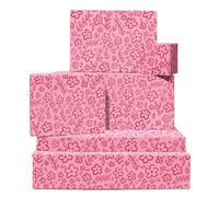 Papel de regalo de flores rosas - 6 hojas de papel de regalo - Patrón de garabatos florales - Papel de regalo para niñas para cumpleaños baby shower bodas decoraciones - Reciclable - Por Central 23