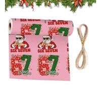 Papel de regalo de Navidad | 67 Number Patrón Decoraciones,90 Centímetro x 50 Centímetro Festividad Papel de Envolver Rollo,Para Adultos Niños Fiestas Familiares Celebraciones Estacionales Bodas