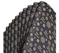 Papel de regalo de Navidad Asudaro 10/6 unidades de papel de regalo de Navidad de 50 x 70 cm/19,68 x 27,55 pulgadas letras/alces/árbol de Navidad/campanas/hojas de Navidad/diseño de copo de nieve