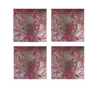 Papel de regalo de Navidad de lujo, diseño de zarza de bosque rojo, 4 hojas The Art File