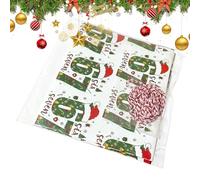 Papel de regalo de Navidad - Decoraciones festivas hechas a mano 2 piezas - Papel de regalo - Para familias oficinas fiesta fiesta cumpleaños celebración creación de