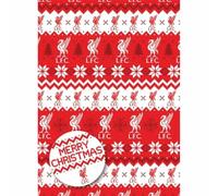 Papel de regalo de Navidad del Liverpool FC para regalos, fútbol, 2 hojas y 2 etiquetas