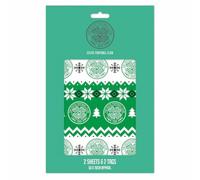 Papel de regalo de Navidad, diseño del Celtic FC, para regalos, fútbol, 2 hojas y 2 etiquetas