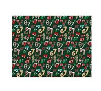 Papel de regalo de Navidad | Fun 67 Edition Holiday Wrap SupplieWrappins - Caja de regalo festiva | para planificadores de fiestas, amigos, organizadores de eventos, entusiastas del humor y oficina