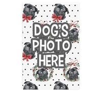 Papel de regalo de Navidad personalizado para vacaciones familiares, foto personalizada de perro en papel de regalo para dueños de mascotas, decoración de árbol de Navidad para padres peludos (24 x 36