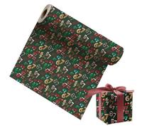 Papel de regalo de Navidad, suministros de envoltura de vacaciones, decoración para eventos, entusiastas del humor divertido, acabado mate premium, rollos extralargos para planificadores de fiestas
