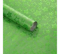 Papel de regalo de papel de aluminio con purpurina, 5 hojas, 50 x 70 cm para impresión, hermoso papel brillante para manualidades, regalos para boda, cumpleaños, vacaciones, baby shower (verde claro)