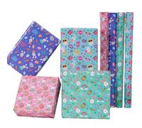 Papel de regalo de Pascua - 8 hojas 70 x 50 cm papel de regalo niños papel de regalo de Pascua rollo con conejo de Pascua, huevos de Pascua, papel de regalo de Pascua para Pascua, cumpleaños, boda,