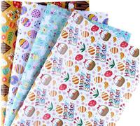 Papel de regalo de Pascua - 8 hojas 70 x 50 cm papel de regalo niños papel de regalo de Pascua rollo con conejo de Pascua huevos de Pascua papel de regalo para Pascua, cumpleaños, boda, regalo de