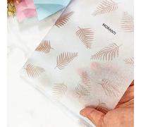 Papel de regalo de seda a granel con patrón de hoja de oro rosa, 25 hojas de 50 x 27,5 cm, bolsa de regalo de boda, regalo de Acción de Gracias, papel de regalo, manualidades, manualidades