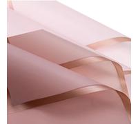 Papel de regalo decorativo, 20 hojas de polvo de raíz de loto/oro acuarelado, papel de regalo de floristería resistente al agua, adecuado para envolver regalos, manualidades