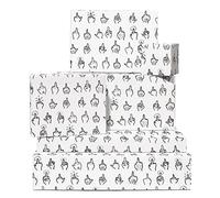 Papel de regalo divertido - 6 hojas de papel de regalo de cumpleaños - dedo medio - blanco y negro - Papel de regalo grosero para hombres, mujeres y amigos - Viene con pegatinas - por Central 23