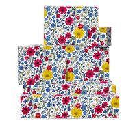 Papel de regalo floral - 6 hojas de papel de regalo colorido para mujeres, niñas, madres amigas, regalos de cumpleaños, Navidad, boda, estampado retro de flores rosas, amarillas, azules, viene con