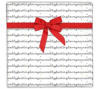 Papel de regalo grosero - I really f**king love you - Papel de regalo divertido para adultos - Perfecto para novia o novio - Papel de regalo de cumpleaños, aniversario, San Valentín - Por Central 23