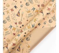 Papel de regalo Happy Birthday Wrapping Paper 50 * 70cm Colorful DIY Flower Wedding Party Packing Decor Crafts Papers Papel regalo cumpleaños(Party)