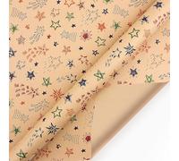 Papel de regalo Happy Birthday Wrapping Paper 50 * 70cm Colorful DIY Flower Wedding Party Packing Decor Crafts Papers Papel regalo cumpleaños(Star)