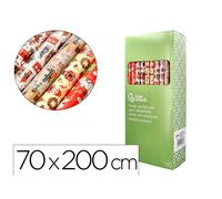 Papel de regalo liderpapel navidad rollo ancho 70 cm longitud 2 mt gramaje 60 gr diseños surtidos b-2024 - PR16