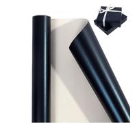 Papel de regalo metálico mate, 43 cm x 10 m, color sólido, para bodas, despedidas de soltera, cumpleaños, día de San Valentín, día de la madre (negro mate)
