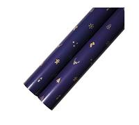Papel de regalo multicolor 10 pcs Christmas Wrapping Craft Paper Vintage Printed Gold Reindeer Brown Kraft 50x70cm(B)