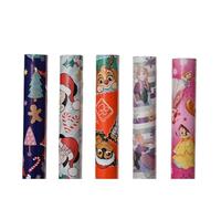 Papel de regalo navideño surtido con 5 variantes de cuentos de hadas, magia navideña para regalos únicos y coloridos, diseño encantado para una Navidad mágica 200 cm - Varzi desde 1956