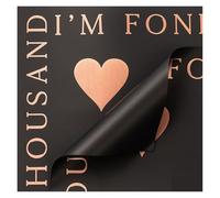 Papel de regalo, papel de embalaje de Navidad 20 unids/pack papel for envolver flores corazón impreso floristería ramo de flores papel regalo de fiesta Material de papel de embalaje de Color sólido