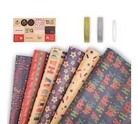 Papel de regalo Papel de envoltura de regalo Papel de regalo de Navidad Papel de envoltura Reciclable Plegado Eco Friendly 1 Set Feliz Cumpleaños