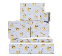 Papel de regalo para niños o niñas - 6 hojas de papel de regalo - Lindos animales en barcos - Selva, Safari - Para cumpleaños, baby shower, bautizo - Reciclable - Por Central 23