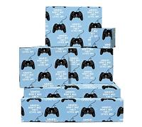 Papel de regalo para niños y niñas, 6 hojas de papel de regalo y etiquetas, papel de regalo para hombres y mujeres, envoltura de regalo de cumpleaños azul para novio, marido, amigos - por Central 23