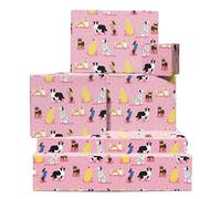 Papel de regalo para perros - temática de fiesta - 6 hojas para familia y amigos - cumpleaños - con pegatinas de Central 23