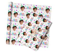 Papel de regalo personalizado, papel de regalo con foto, rollo de papel de regalo con foto para cumpleaños, Navidad y aniversario, 20 x 78 pulgadas, 2 rollos