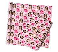 Papel de regalo personalizado, papel de regalo con foto, rollo de papel de regalo con foto para cumpleaños, Navidad y aniversario, 20 x 78 pulgadas, 2 rollos