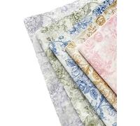 Papel de regalo Printed Floral Paper Vintage Hand Kneaded Papers Bouquet Packaging Materials Flower Shop Art Decoration Papel regalo cumpleaños(Chocolate)