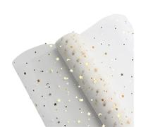 Papel De Regalo Ramo de lentejuelas 50cm x 5 yardas, papel envolver, decoración del banquete boda, manualidades, flores DIY, embalaje for álbum recortes, Origami(White)