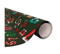 Papel De Regalo Rollo de papel regalo navideño, edición 67, divertido for el Amigo Invisible(Green 90cm)