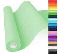 Papel de regalo verde de Navidad, rollo de papel de manualidades de color sólido de 17.5 x 506 pulgadas, para Pascua, cumpleaños, aniversario, ramo de flores, regalo de boda, póster verde claro, papel
