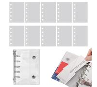 Papel de relleno para cuaderno, cubierta de PVC transparente, 5 anillas, papel de carpeta con forro de hojas sueltas, 10 páginas, colección para manualidades, viajes en avión, álbumes de recortes
