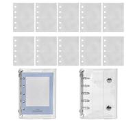 Papel de relleno para cuaderno, cubierta de PVC transparente, 5 anillas, papel de carpeta de hojas sueltas, 10 páginas, colección para manualidades, viajes en avión, álbumes de recortes, cumpleaños