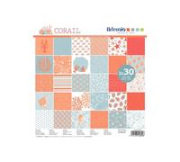 Papel de scrapbooking - Artemio - Coral - 170 g/m2 - 30,5 x 30,5 cm - 60 hojas