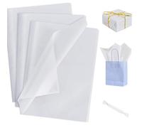 Papel de seda blanco, 60 hojas de 50 x 35 cm, para embalaje, papel de seda, para envolver regalos, manualidades, boda, cumpleaños, relleno (blanco)