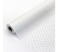 Papel de seda en rollo. Bobina de topo plata 60CM x 50M. Ideal para: Envolver, regalos, packaging de productos, embalaje y Navidad.(Plata)